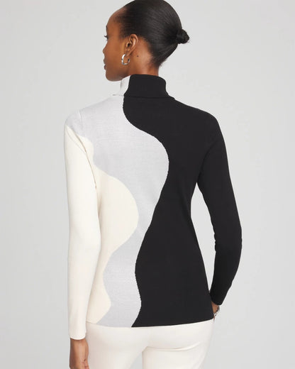 Ella Turtleneck Intarsia Sweater
