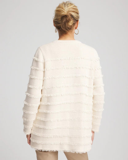 Fringe Ottoman Knit Cardigan