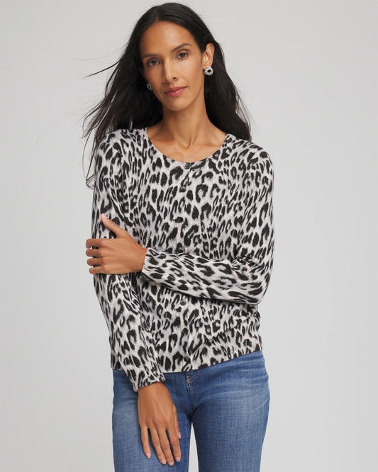 Animal Crewneck Cardigan
