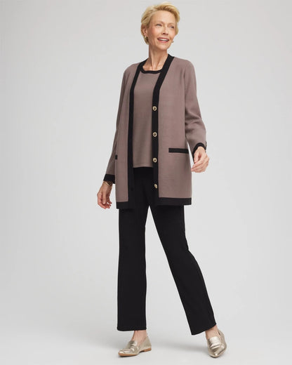 Travelers™ Tipped Button-Down Cardigan