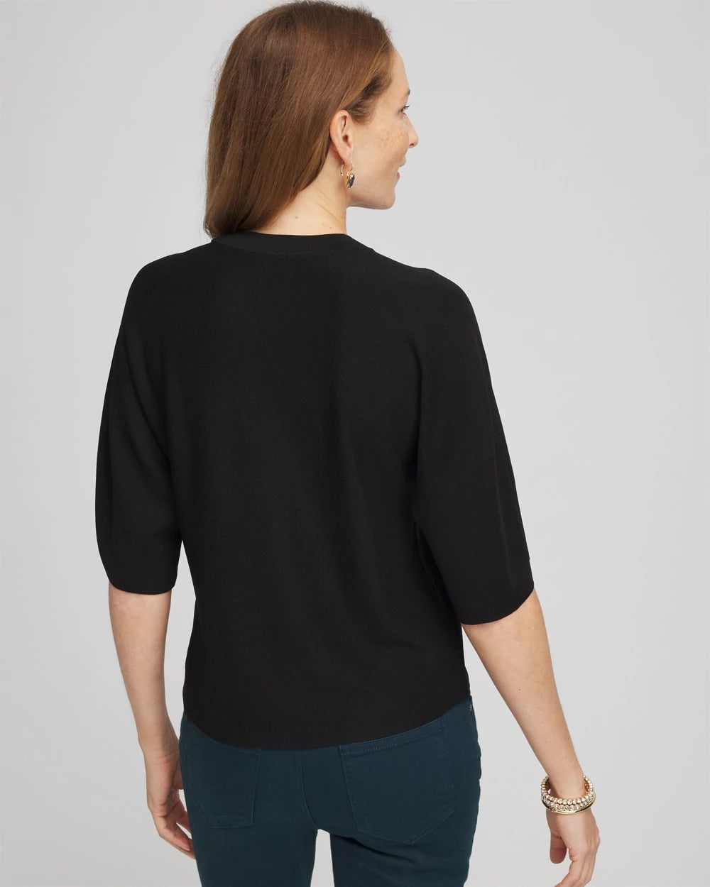 Dolman Sleeve Crew Neck Pullover Sweater