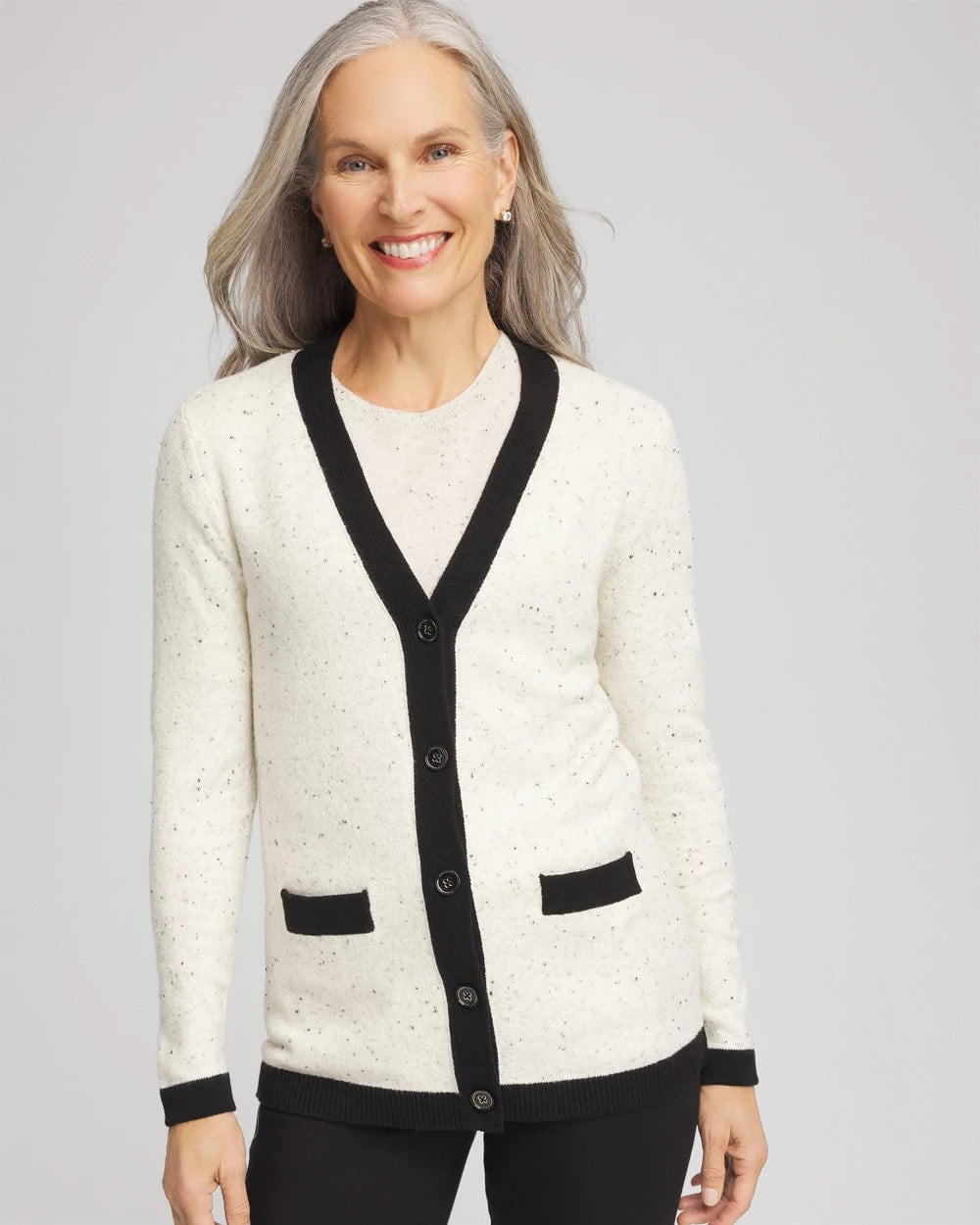 Tipped Lady Jacket Cardigan