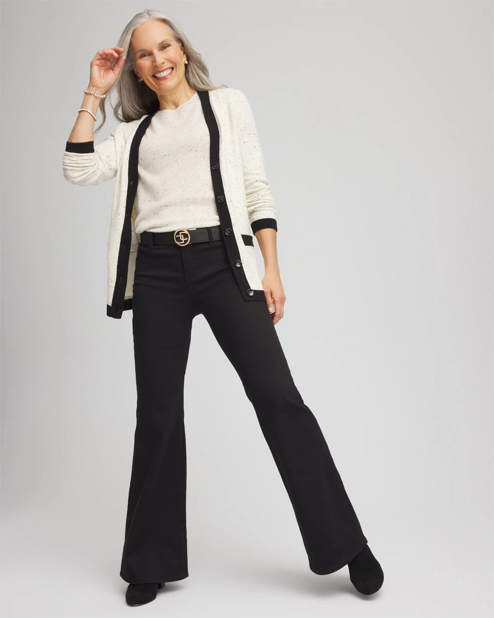 Tipped Lady Jacket Cardigan