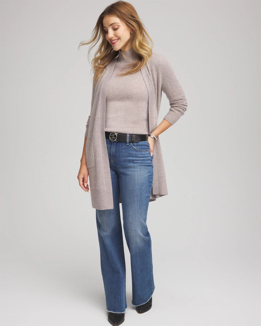 Cashmere Elbow-Sleeve Sweater