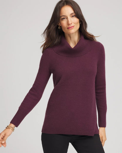 Cowlneck Cashmere Pullover Tunic