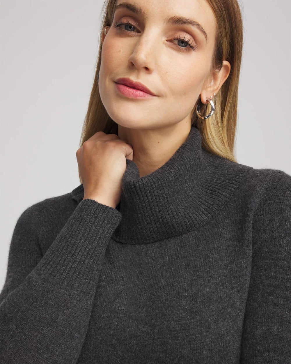 Cowlneck Cashmere Pullover Tunic