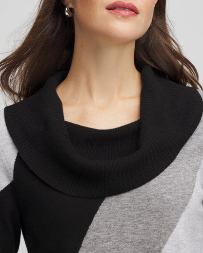 Zenergy® Luxe Intarsia Cowlneck Top