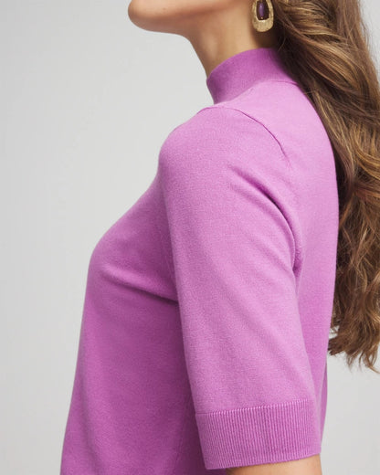 Ella Elbow Sleeve Mockneck Sweater