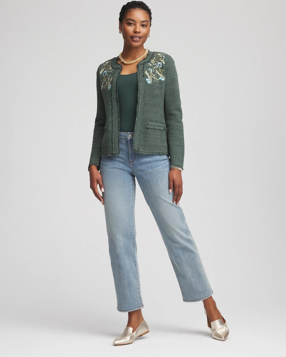 Embroidered Cotton-Blend Jacket
