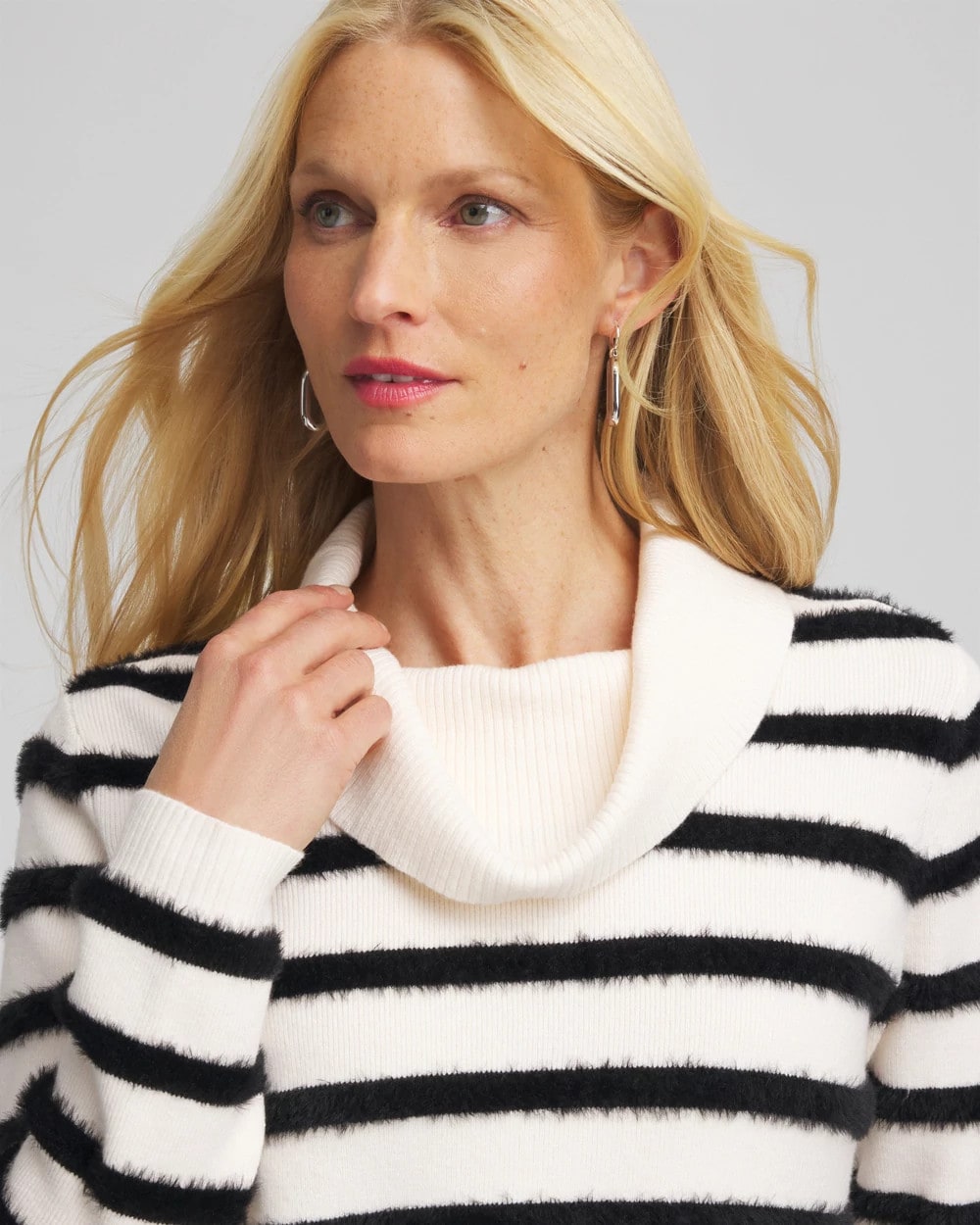 Zenergy® Luxe Eyelash Striped Sweater