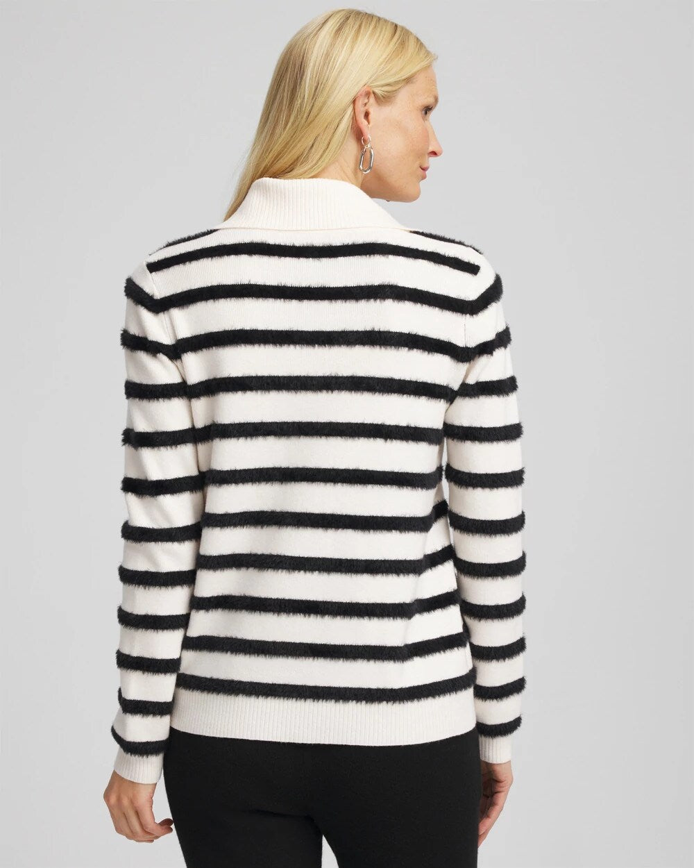 Zenergy® Luxe Eyelash Striped Sweater