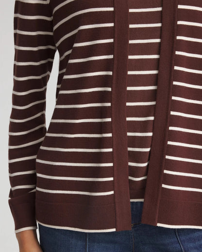 Ella Striped Long-Sleeve Cardigan