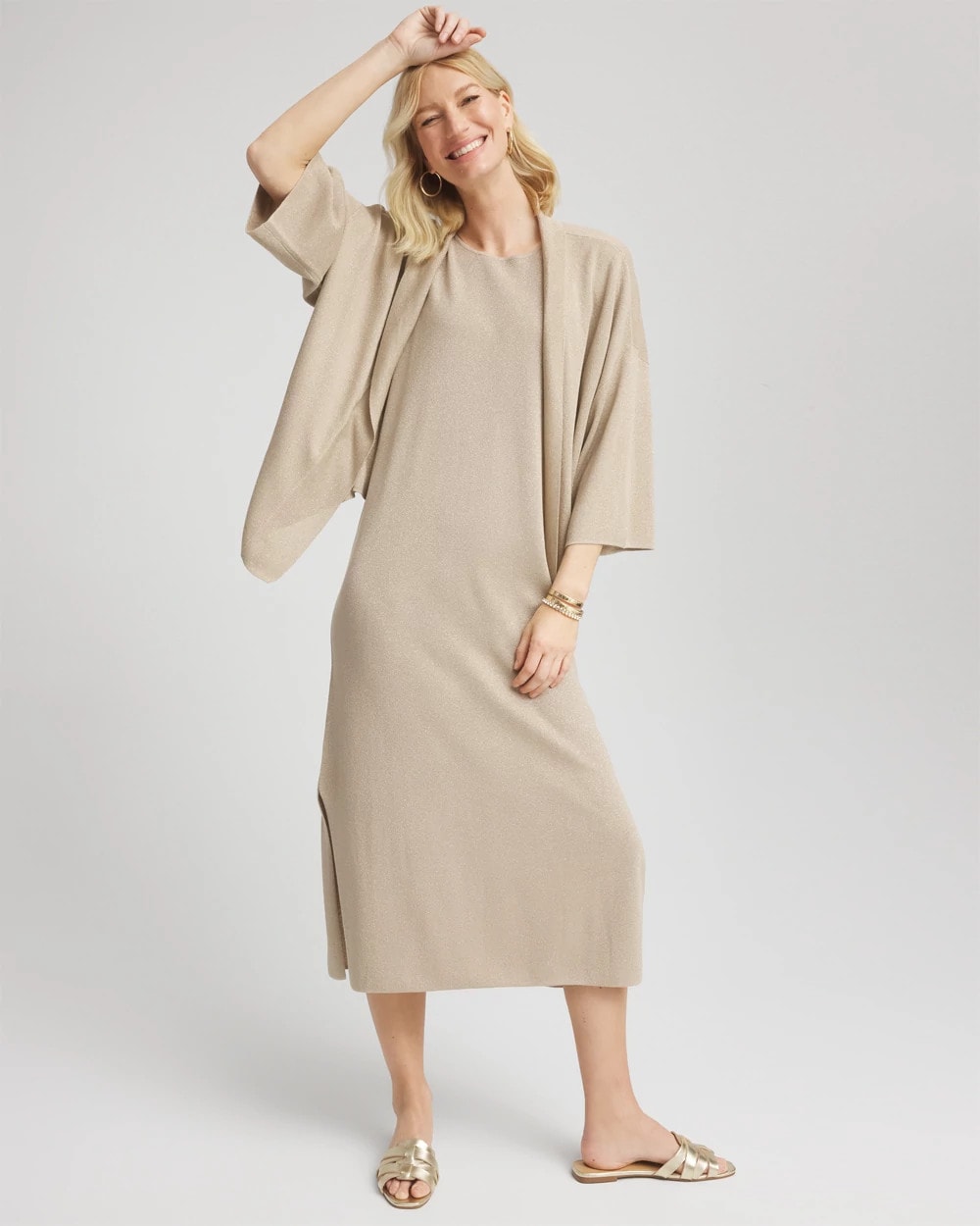 Travelers™ Collection Metallic Knit Cardigan