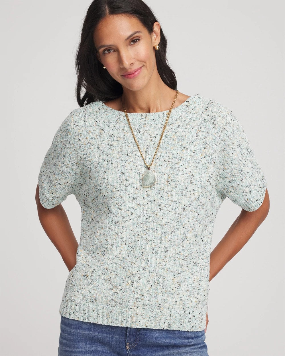 Textured Dolman Pullover Sweater