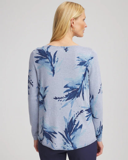 Ella Painterly Bateau Pullover Sweater