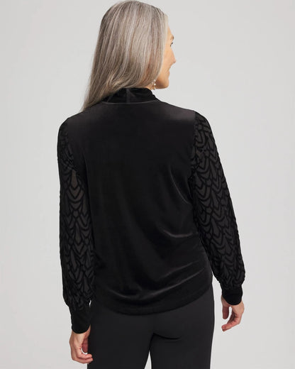 Art Deco Velvet Burnout Top