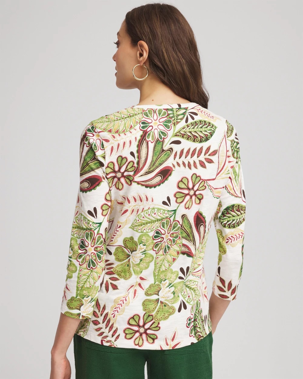 Tropical Cotton Slub Henley Shirt