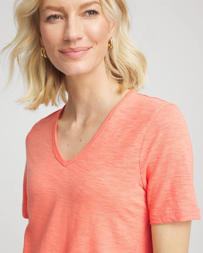 Slub V-Neck Tee