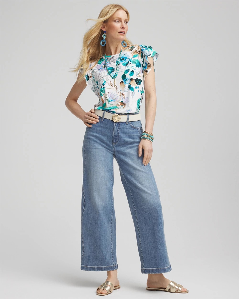 Touch of Cool™ Flutter Sleeve Tee