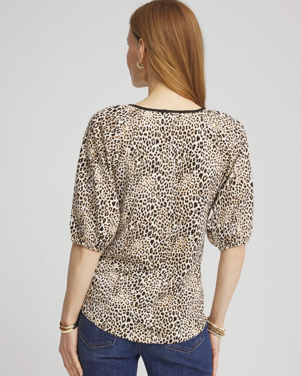 Leopard Braided Linen Top