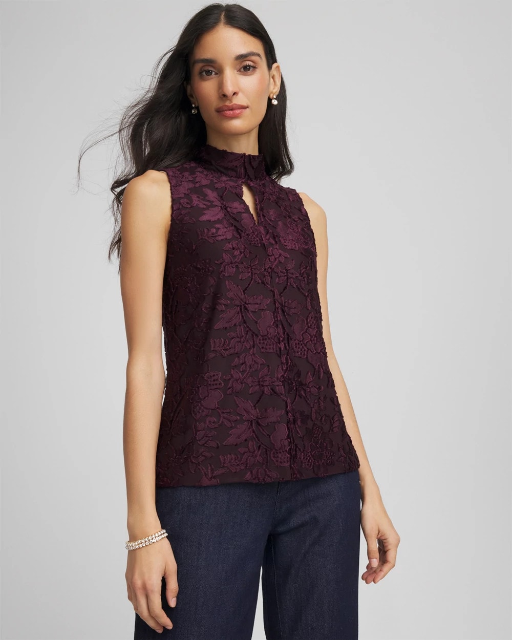 Burnout Mockneck Tank