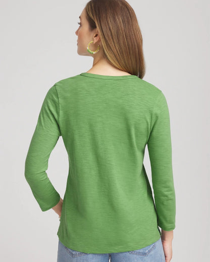 Cotton Slub Henley Shirt