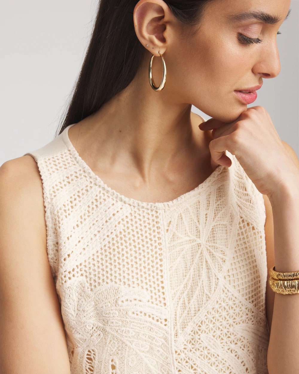 Island Crochet Lace Tank
