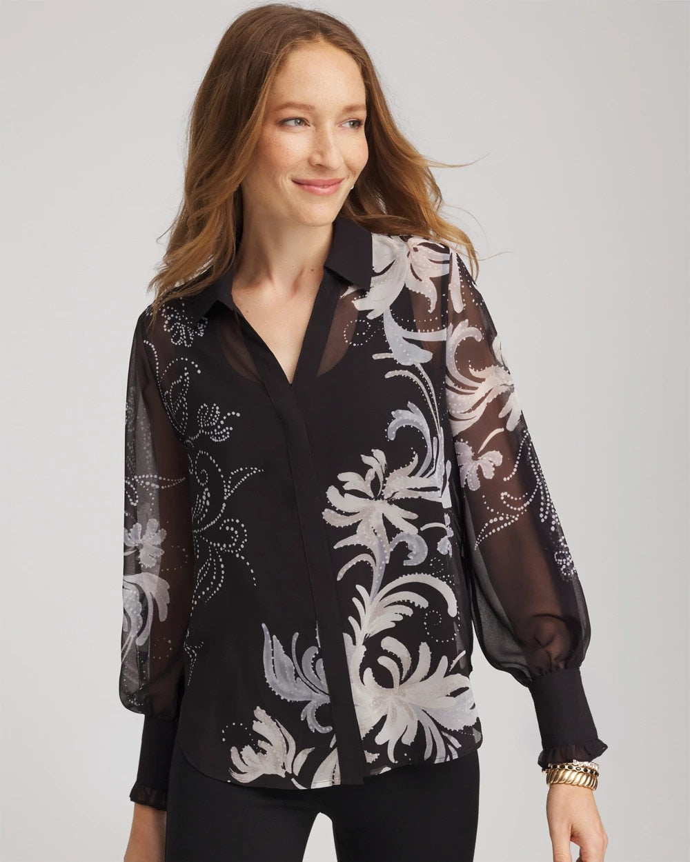 Georgette Flow Print Blouse