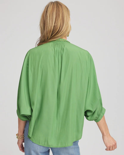 Braided Batwing Blouse