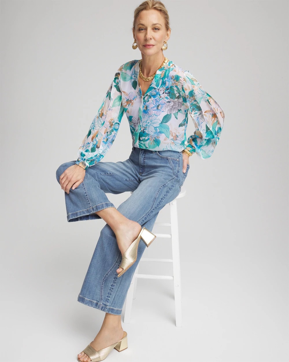 Georgette Billow Sleeved Blouse