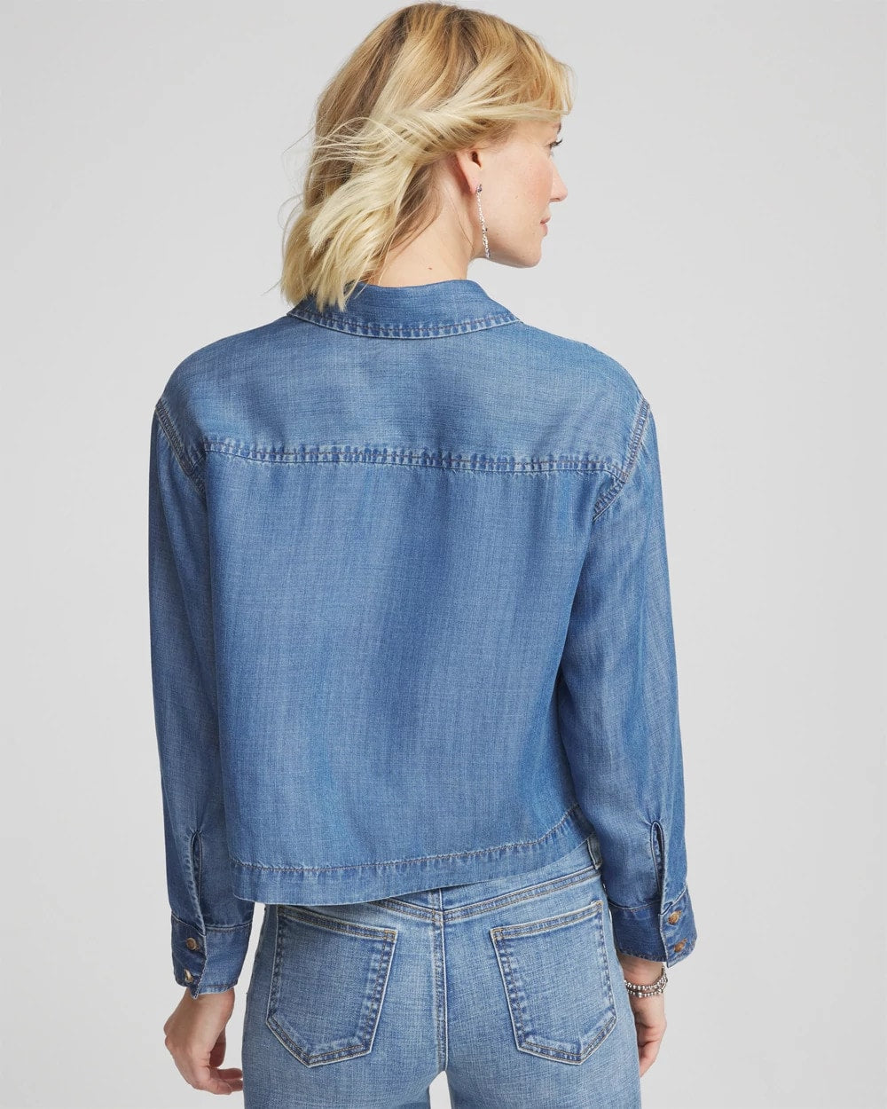 Tencel™ Cropped Denim Shirt