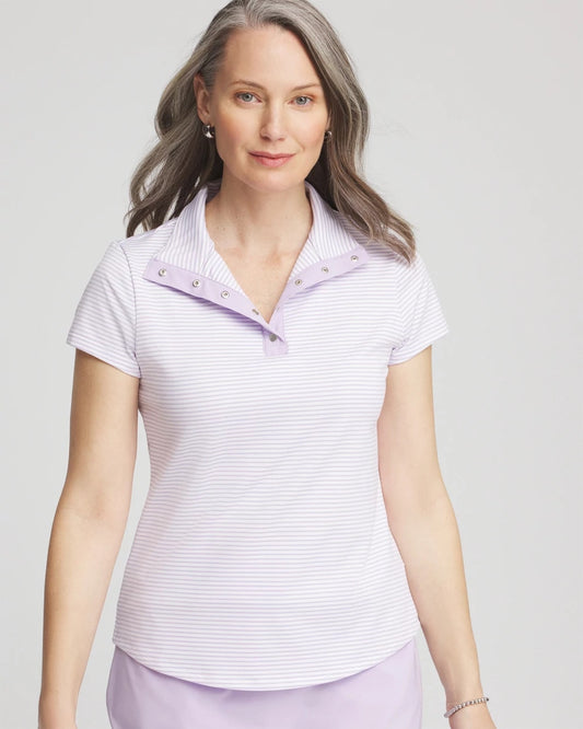 Zenergy® Striped UPF Short-Sleeve Top