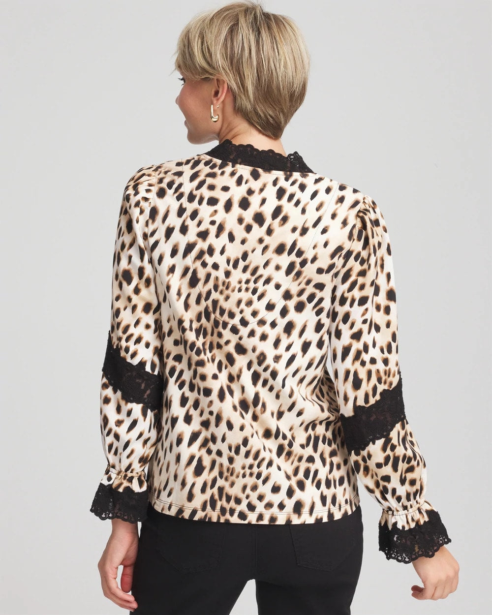 Animal Print Long-Sleeved Top