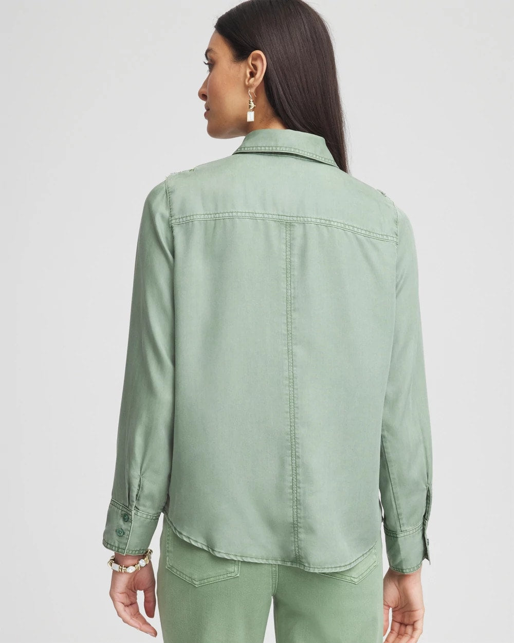 Embellished Lyocell Tencel™ Collared Shirt