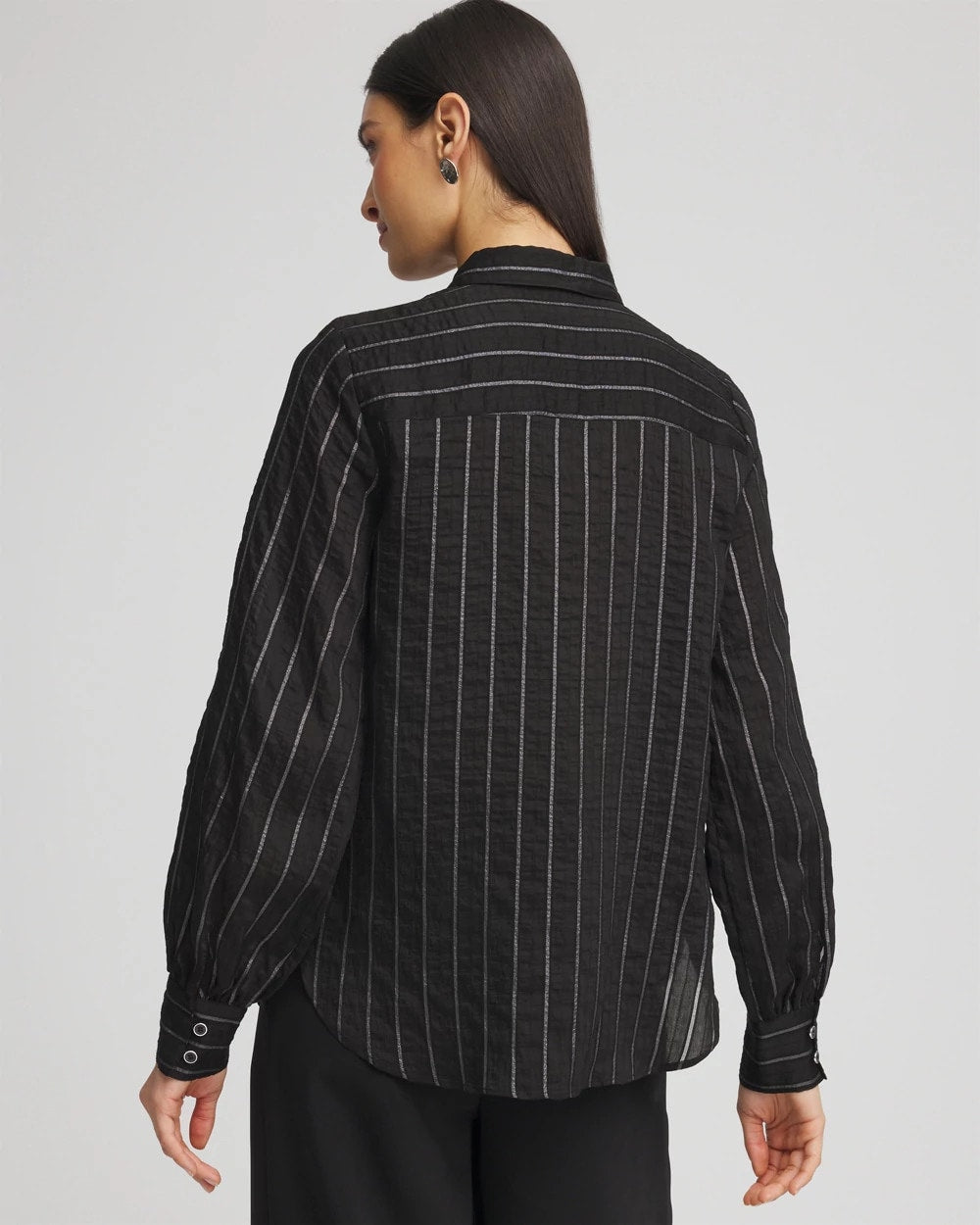 Classic Soft Button-front Blouse