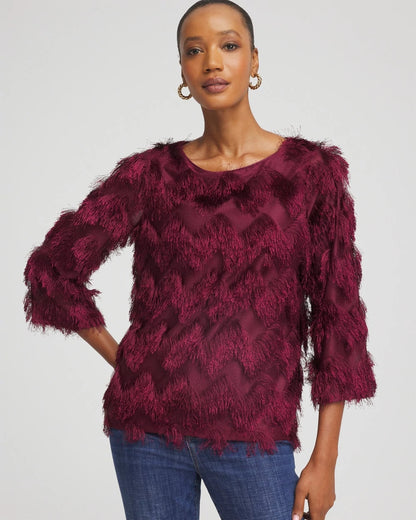 Chevron Fringe Party Top