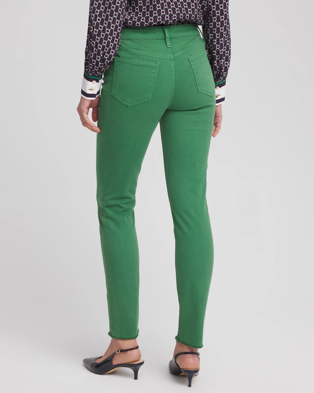Girlfriend Fray Hem Ankle Jeans
