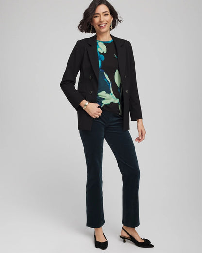 Velveteen Pull-On Flared Jeans