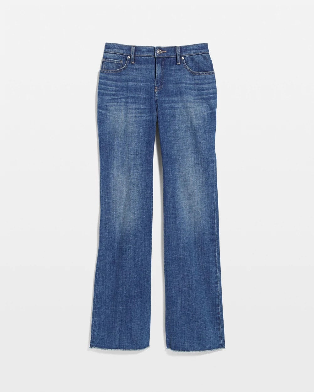 Girlfriend Frayed Flared Jeans