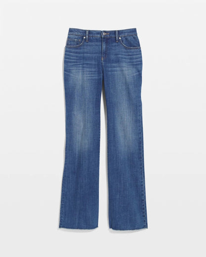 Girlfriend Frayed Flared Jeans