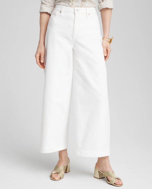 So Slimming® High-Rise Wide Cropped Jeans