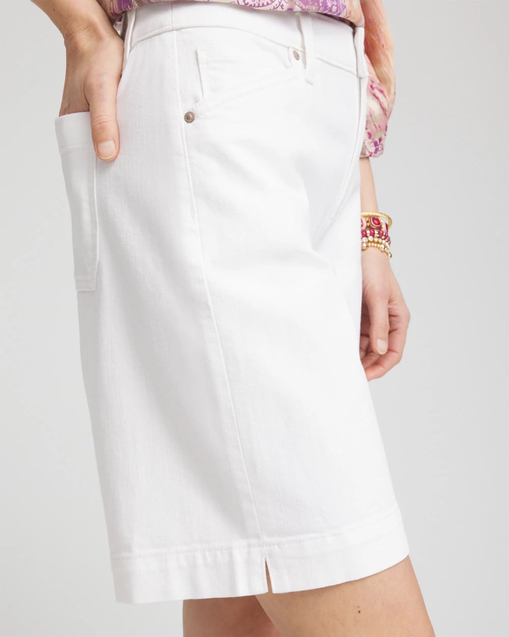 Denim Trouser Shorts