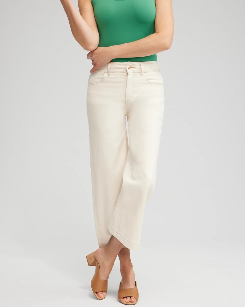 Cropped Wide Leg Jeans