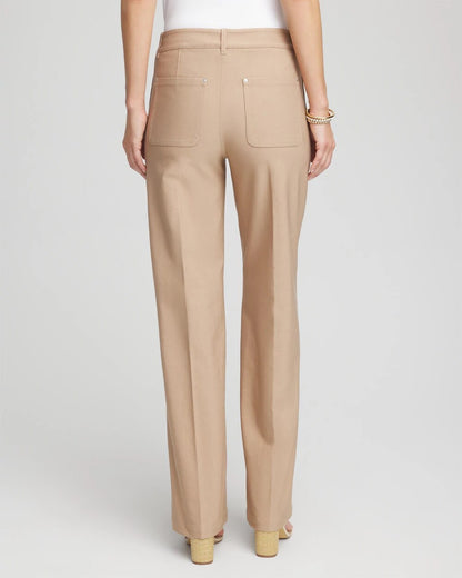 Cotton Straight-Leg Trousers