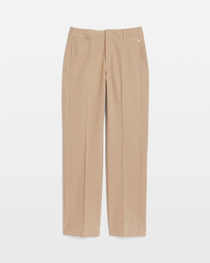 Cotton Straight-Leg Trousers
