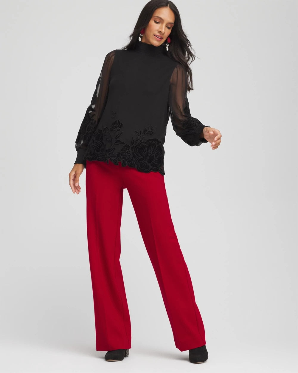 Emme Wide-Leg Trouser Ponte Pants