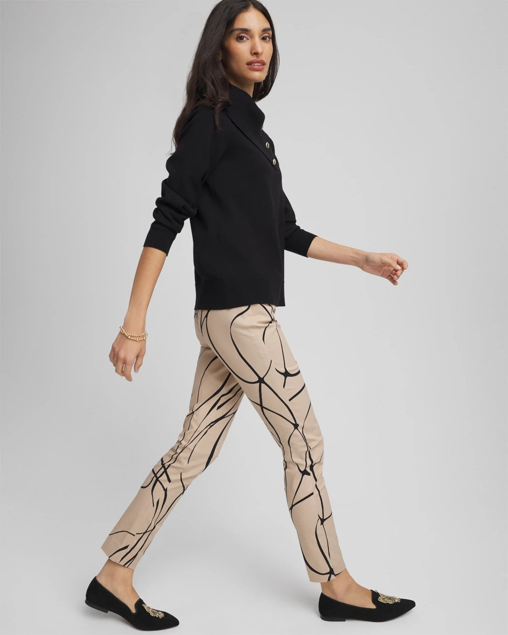 Brigitte™ Golden Leaf  Slim Ankle Pants