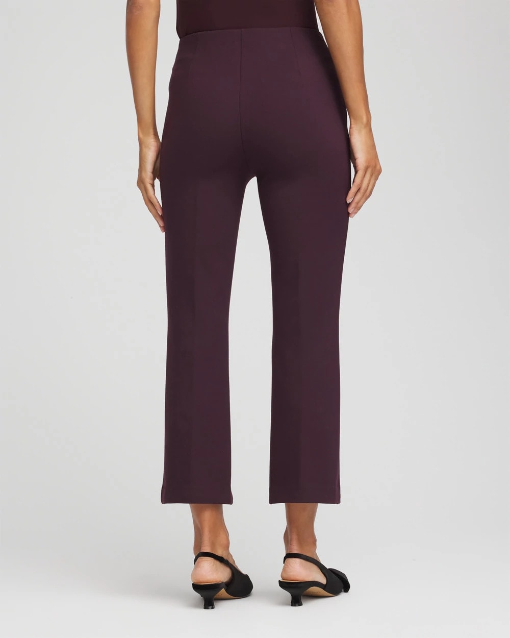 Juliet Feathered Flared Cropped Pants