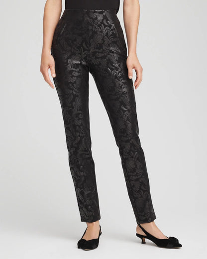 Juliet Foiled Slim Ponte Pants