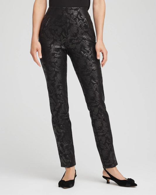 Juliet Foiled Slim Ponte Pants
